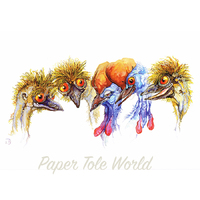 Emu & Cassowary - Single Print - 11" x 7"