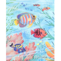 Fish Scene I - Single Print - 8" x 10"