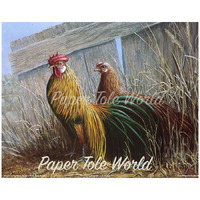 Gold Phoenix Cockerel - 8" x 10"
