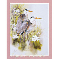 Herons - 8" x 10"