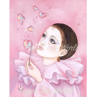 Mime & Hearts - 8" x 10"