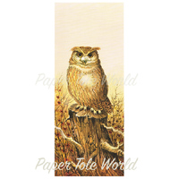 Owl on a Stump - 6" x 15"