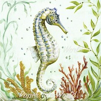 Pacific Seahorse - 10" x 10"