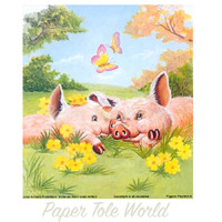 Piggies Playtime A - 5" x 6"