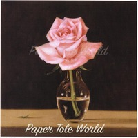 Pink Rose in Vase - Single Print - 10" x 10"