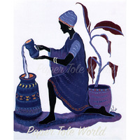 Purple Dress Silhouette - 8" x 10"