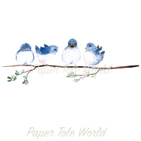 Squawking Birds - Single Print - 6" x 15"
