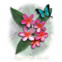 Swallowtail & Pink Frangipani - Single Print - 8" x 12"
