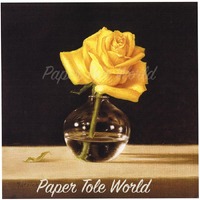 Yellow Rose in Vase - 10" x 10"