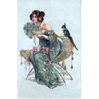 Lady In Chair 6" x 9", Single Print