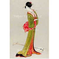 Green Geisha - 7" x 10", Single Print