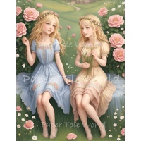 Fairy Sisters II - 9" x 11.5", Single Print