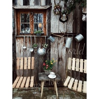 Vintage Cabin, 10" x 13" Single Print