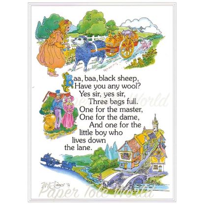 Picture of Baa Baa Black Sheep - 8" x 10"