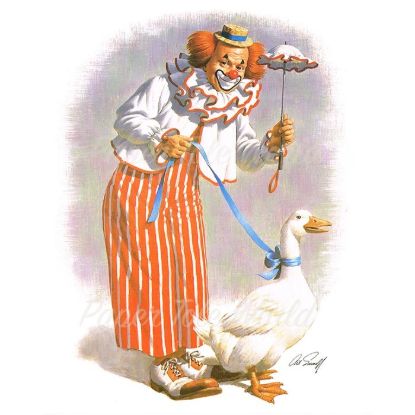 Picture of Clown and Goose - 11" x 14"