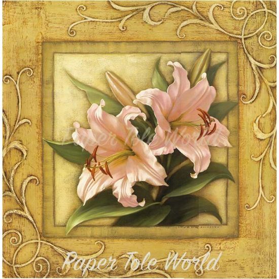 Picture of Pretty in Pink - Lilies - 12" x 12"