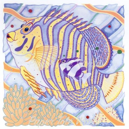 Picture of Tropical Fish - Purple - 6" x 6"