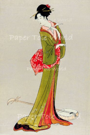 Picture of Green Geisha - 7" x 10"