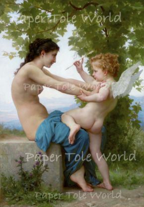 Picture of Young girl and Eros - 8.5" x 12"